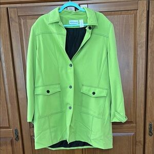 Alfred Dunner Green Trench Coat Lightweight Style